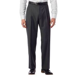 NEW BALLIN manchester sharkskin pleated super 120s worsted wool comfort eze trou